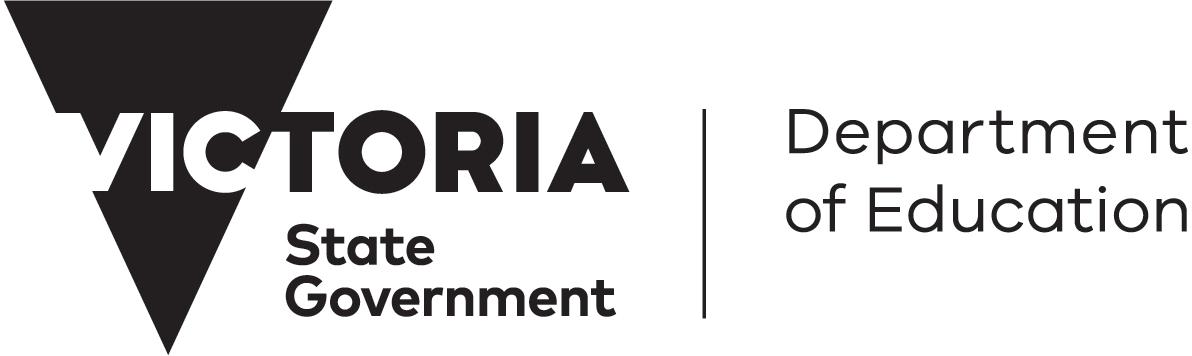 Vic Gov Dept Ed Logo in Black