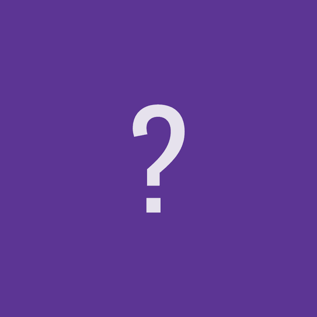 A question mark on a purple field.
