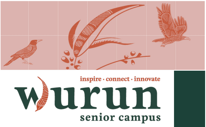 Text logo that says Wurun Senior Campus. Inspire. Connect. Innovate. 